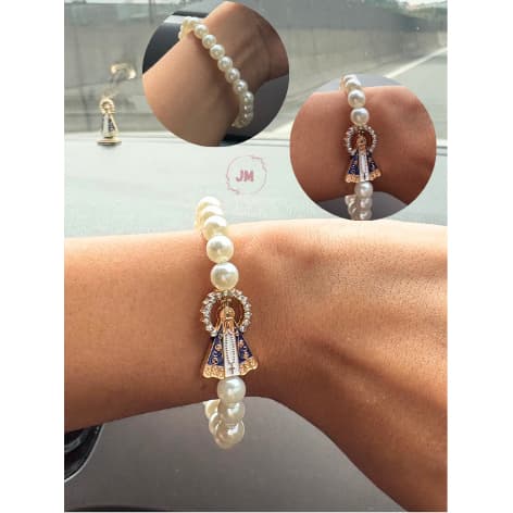 Pulseira Nossa Senhora Aparecida /São Bento /Nsa Das Graças Linda Delicada Elástico