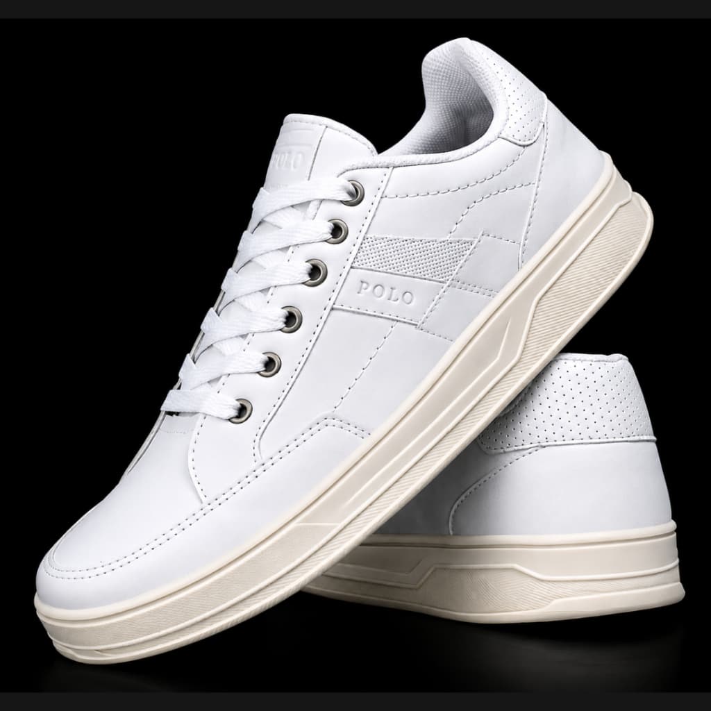 Sapatênis Masculino Tênis Casual Masculino Branco e preto Antiderrapante Macio e Confortável,