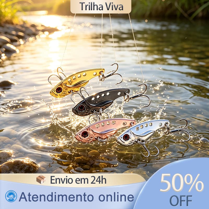 Isca Artificial Kit 4 Peças 3cm Metal Vibratória Para Pesca Esportiva Isca Bionica