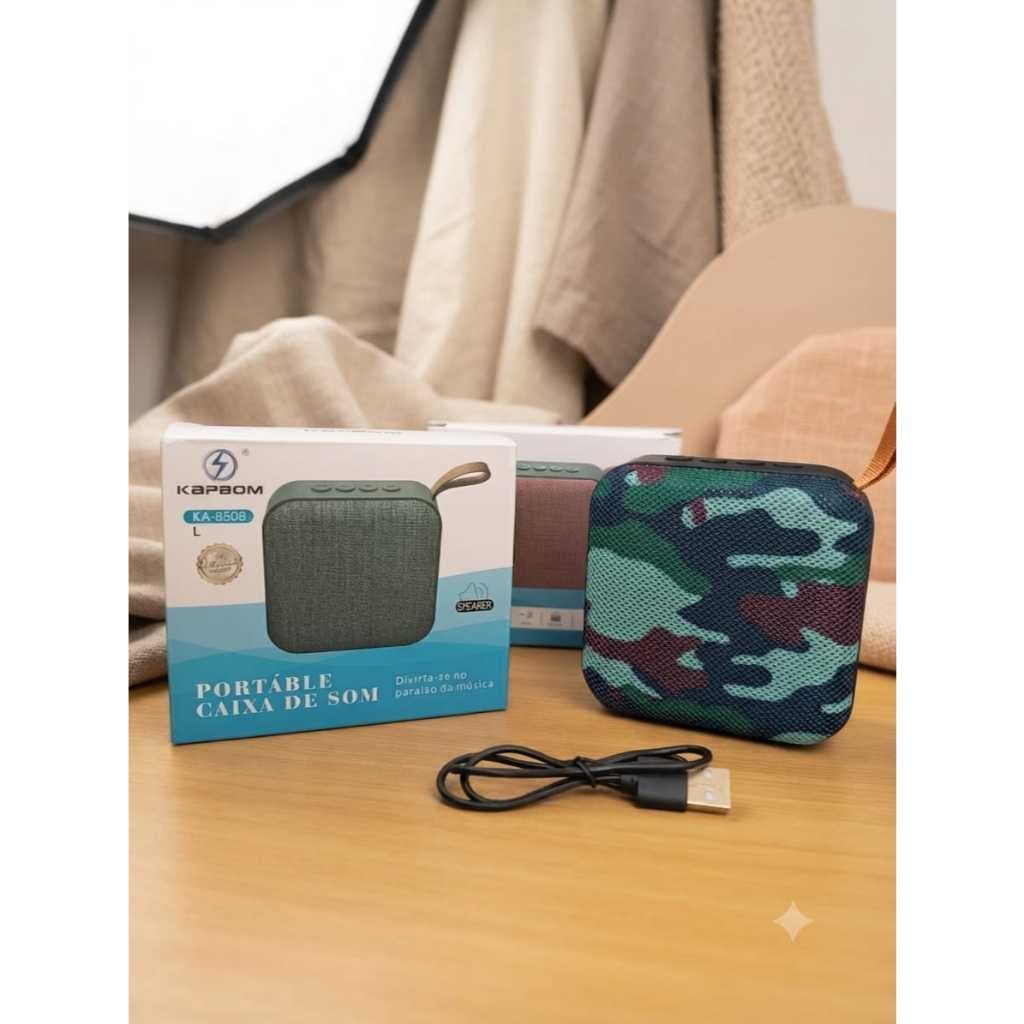 Caixa de Som Bluetooth Portátil Kapbom KA-860B Camuflada/ Estampa Militar