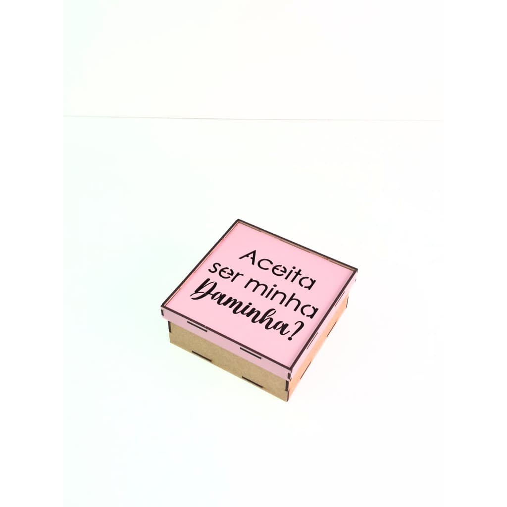 Caixa daminha Rosa15x15 mdf