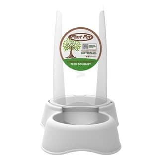 Comedouro e Bebedouro Automático Pet Cães Gatos 1,5L Flex Gourmet Eco Cinza