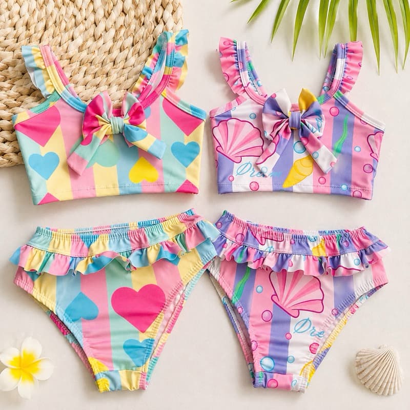 Biquini Infantil Menina Piscina Moda Praia Verão Modelos Várias Estampas