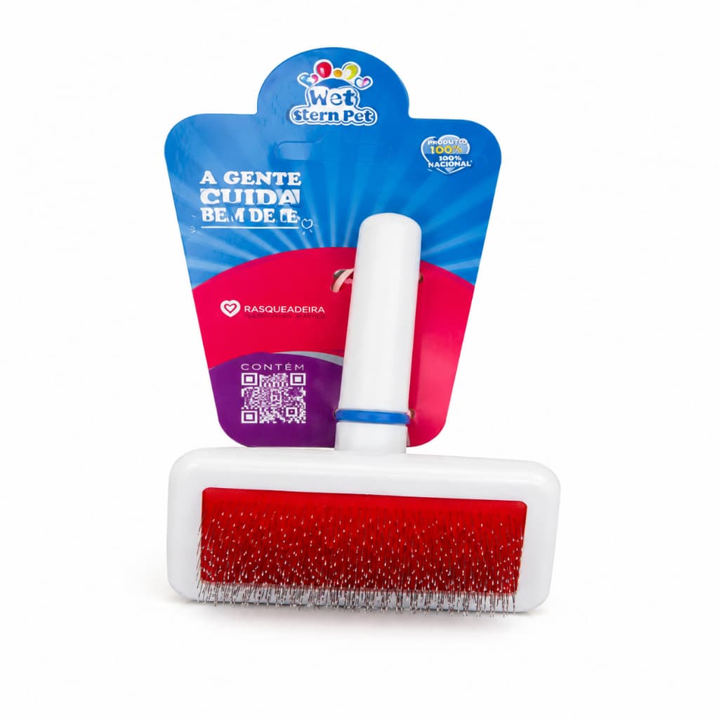 Rasqueadeira Pet para Cães e Gatos Escova Removedora de Pelos 10x5,5 cm