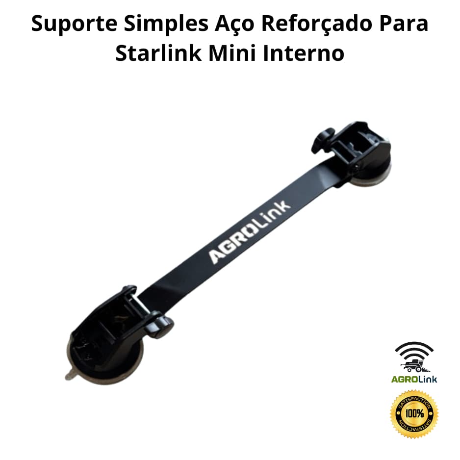 Suporte Simples Aço Reforçado Para Starlink Mini Interno Teto Solar ou Painel | AgroLink