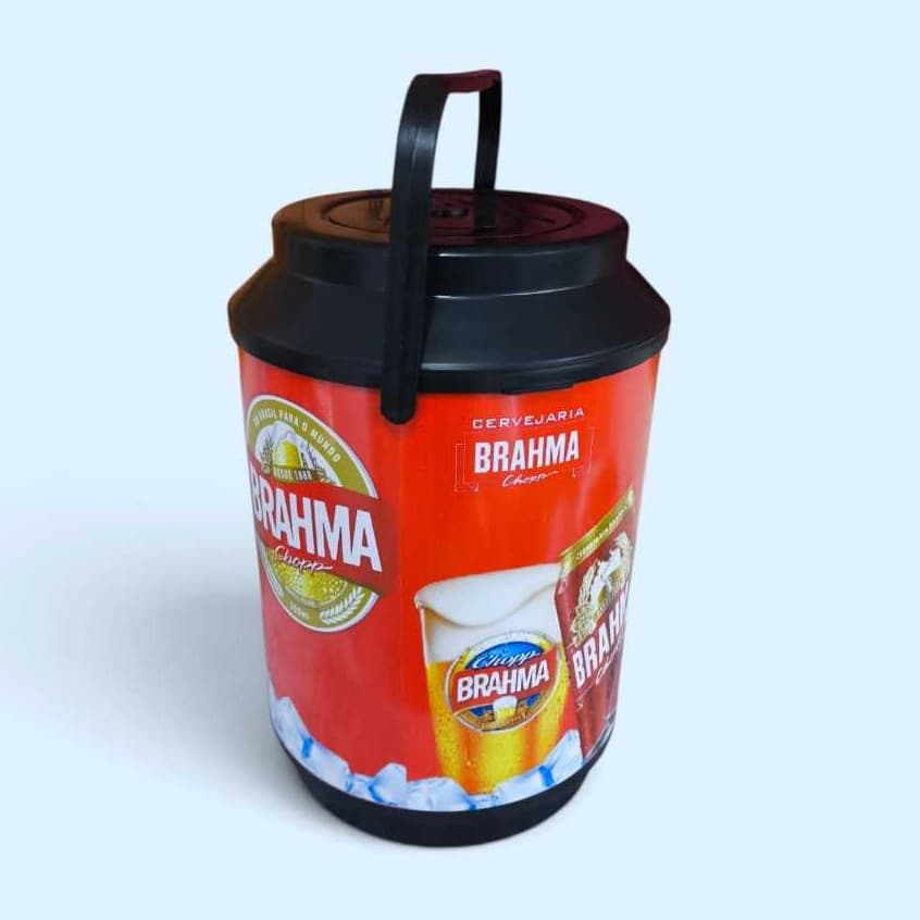 Cooler Térmico Redondo Estampa Personalizada para 10 Latas com Alça.