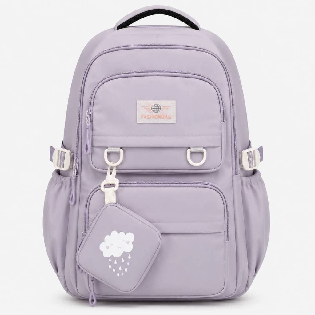Mochila Escolar Feminina Juvenil Grande Capacidade Fofa Com Pingente Estilo Casual Para Escola Faculdade E Dia a Dia