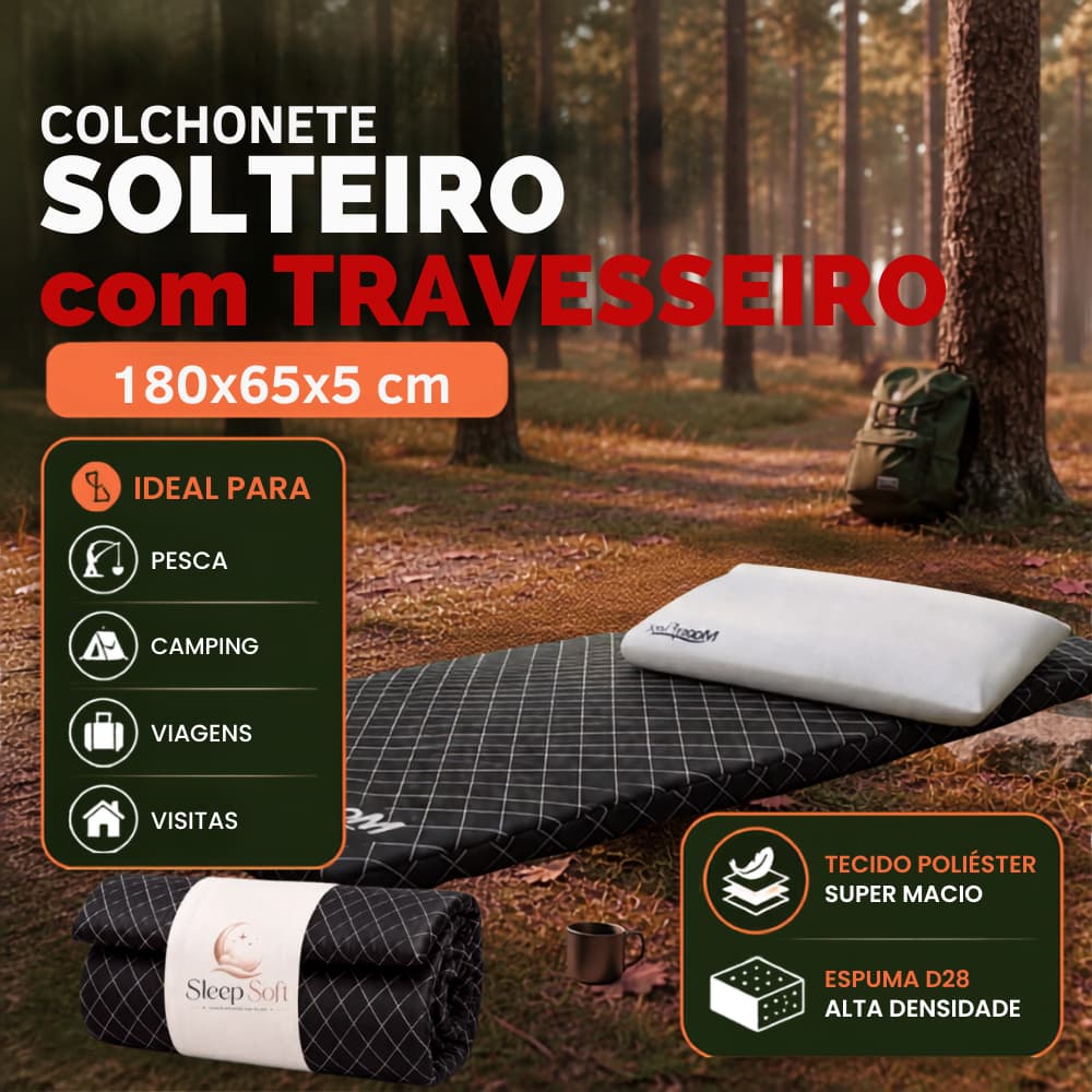 Kit Travesseiro Sof Ortopédico Com Colchonete Espuma D26