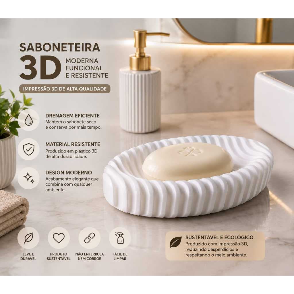 Saboneteira Premium Luxo - Elegância e Praticidade