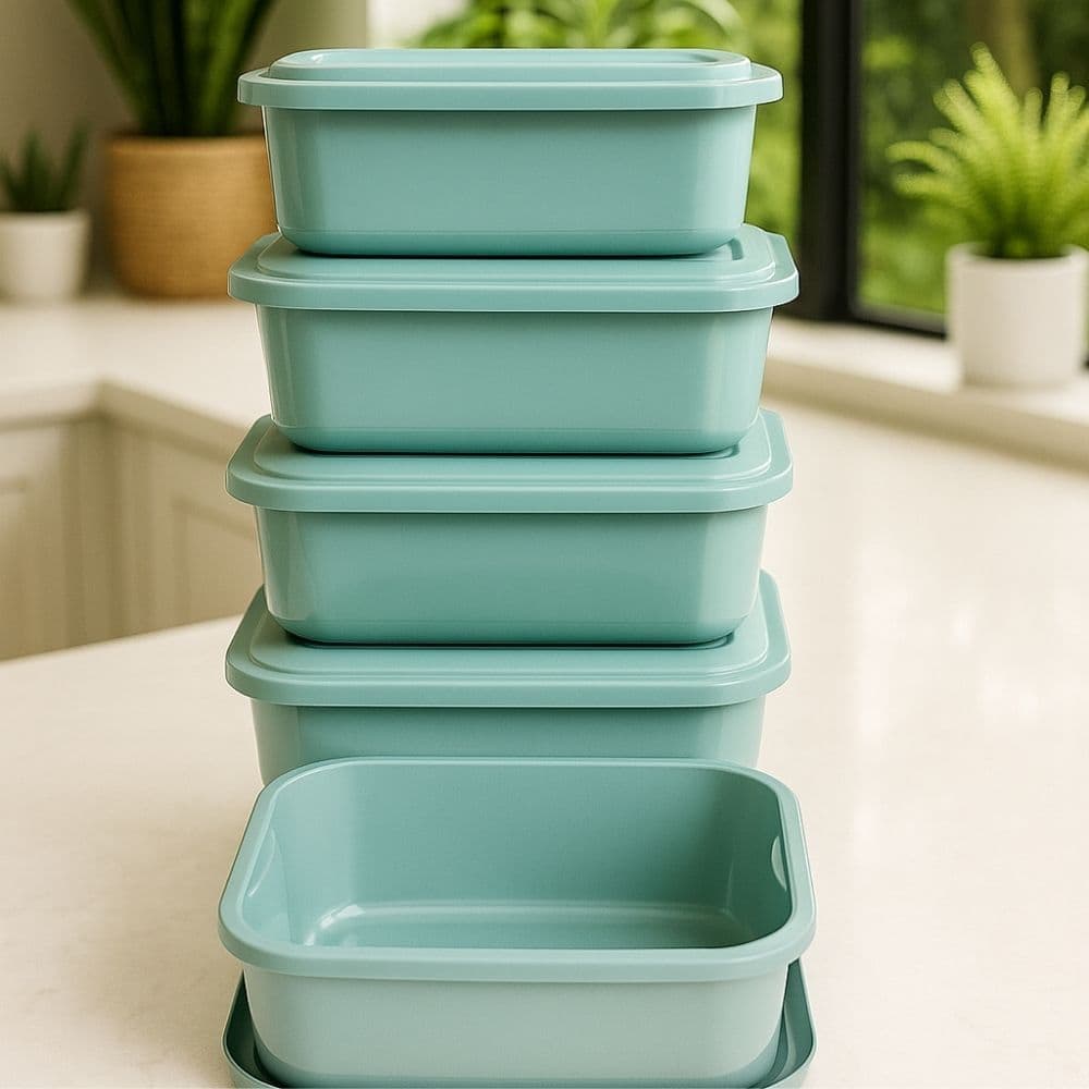 kit 20 Potes 1 Litro com Tampa  • Organizadores Multiuso para Cozinha livre de BPA