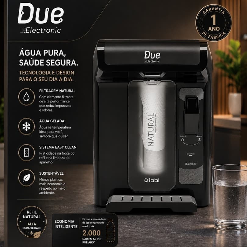 Purificador de Água IBBL Due Electronic Bivolt Água Natural e Gelada