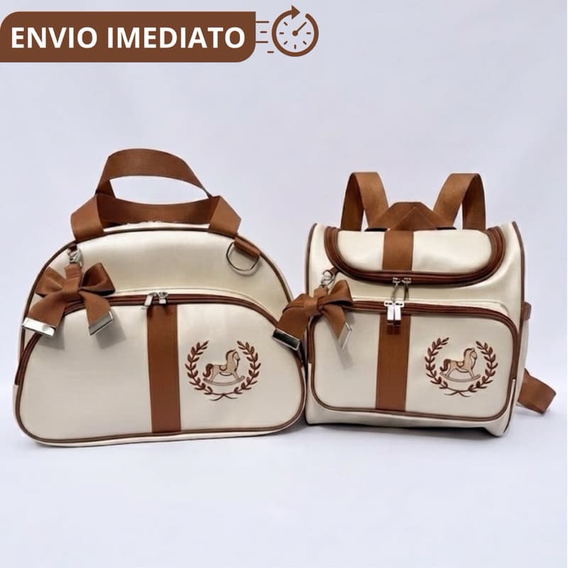 kit Bolsa Maternidade 2 peças Mochila Maternidade e Bolsa Maternidade