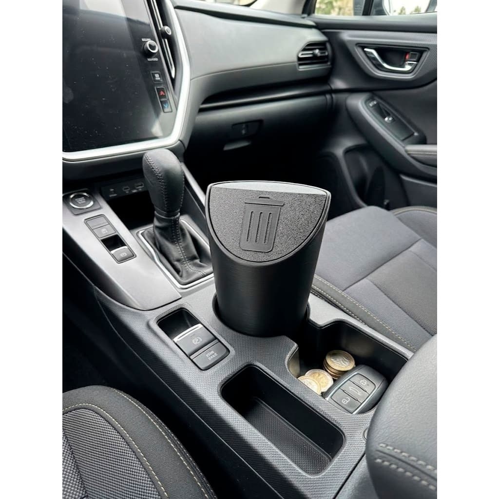 Mini Lixeira para Carro Porta Copo Organizador Automotivo Portátil C/ Tampa, diversas marcas