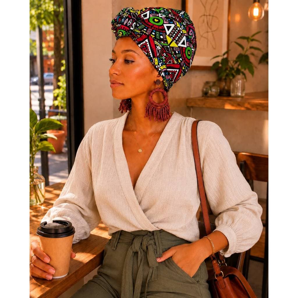 Turbante Feminino | Faixa de Cabelo Afro | Moda Afro | Acessórios de Cabelo | Faixa Estampada