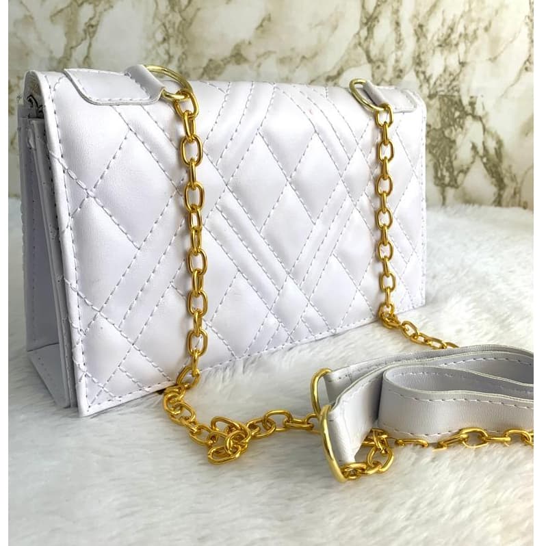 Bolsa Feminina Transversal Bordada pequena Luxo.