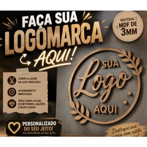 Letreiro personalizado em mdf, logomarca, logo, letras, identidade mdf 3mm