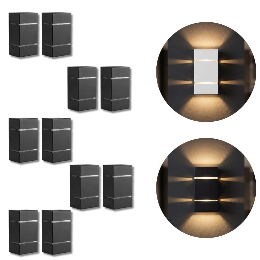 Kit 10 Arandelas Catarina 8x15 Ferro 2 Frisos + Lampada Led G9 Bipino