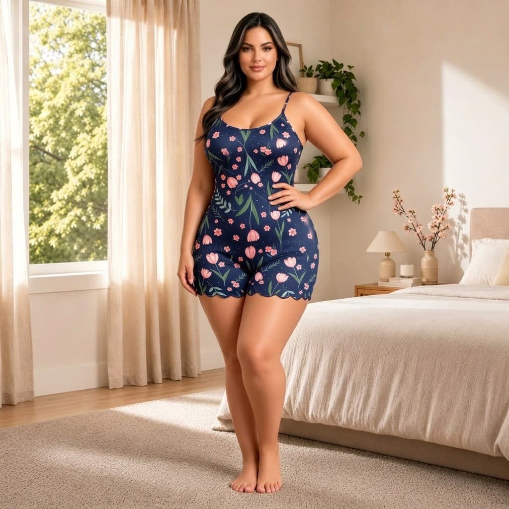 Pijama PLUS SIZE Pijama Alcinha Macaquinho PLUS SIZE