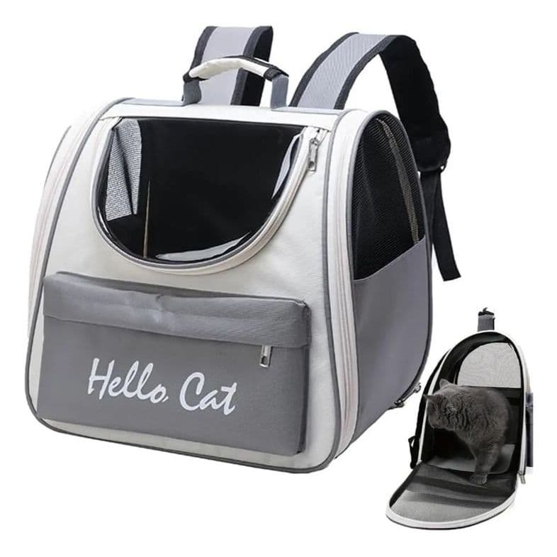 Luxury Backpack Bag Transport Cat Pet Pets Panoramic View Walking Travel Air Ventilation Pockets Airplane Friendly