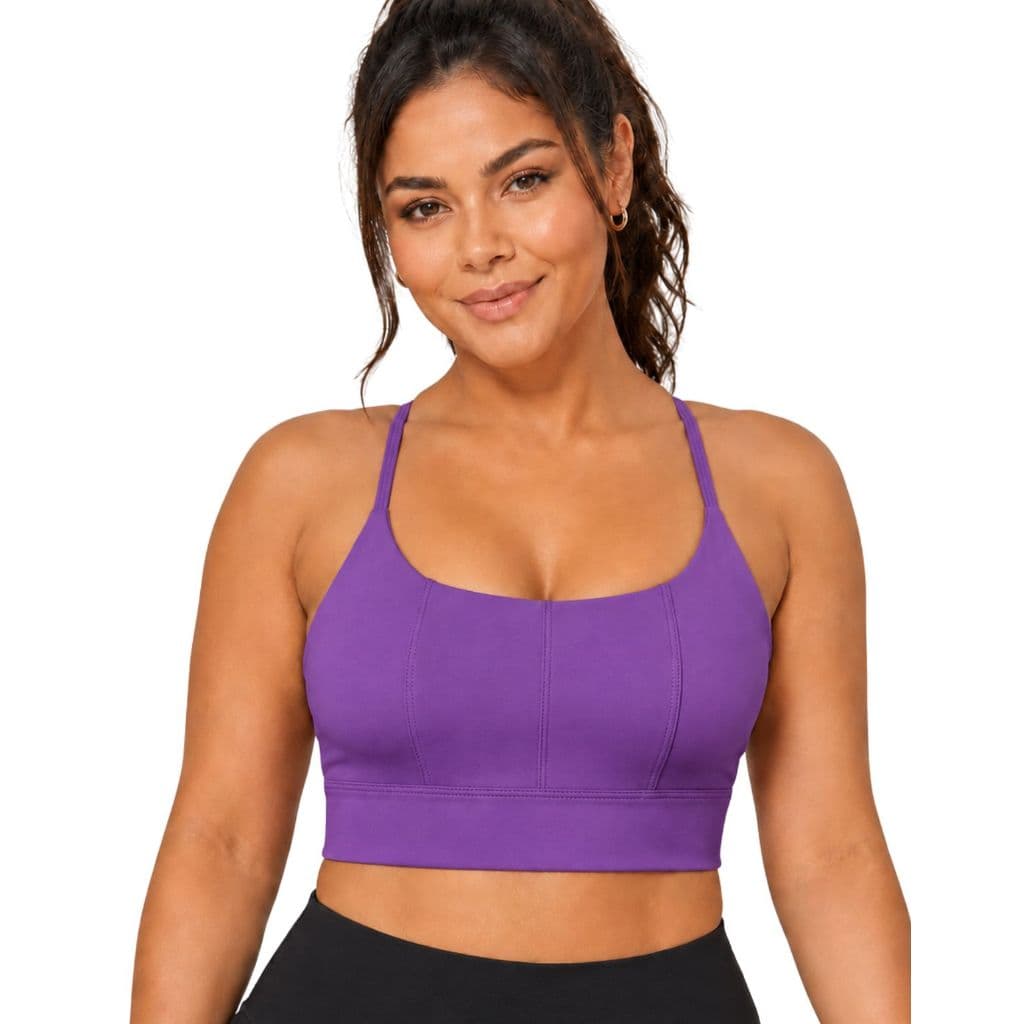 Top Feminino Fitness com Bojo Suplex Academia Treino Sustentação Sem Transparência Cropped Corrida Musculação