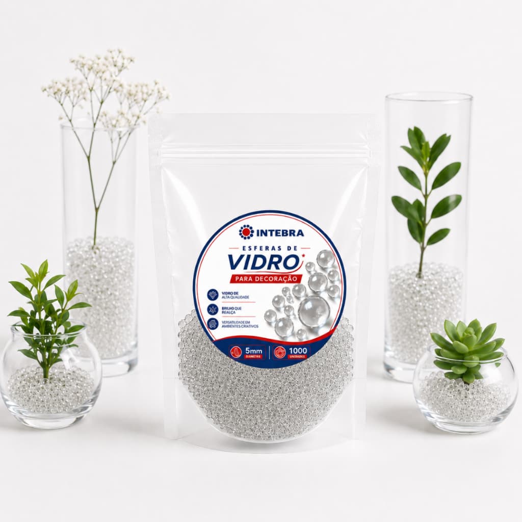 Esfera de vidro para Decoração 5mm - 1.000 peças