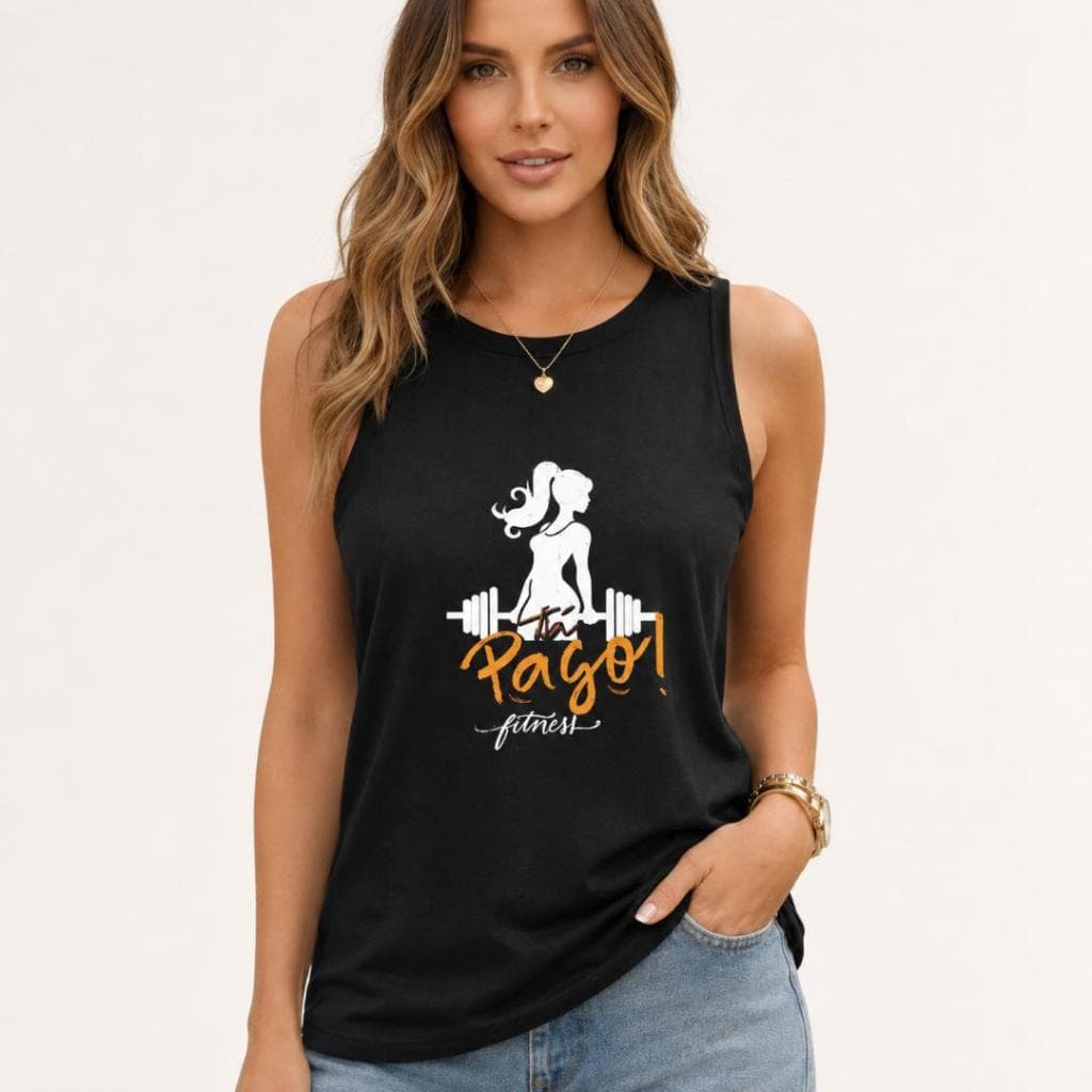 Regata Feminina 100% Algodão Estampa Tá Pago Fitness do P ao GG