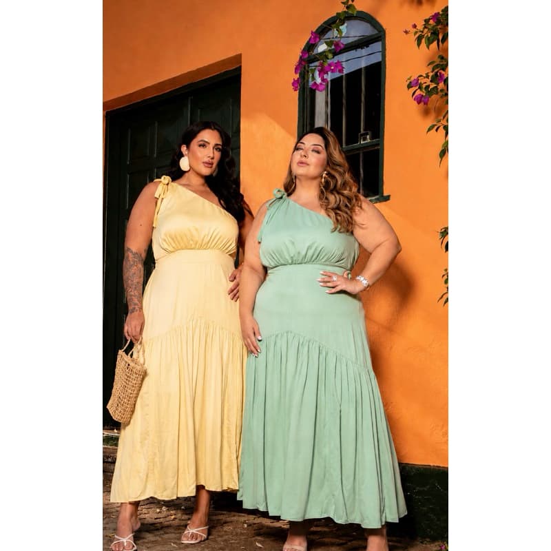 Vestido Plus size nula manga vestido midi feminino verão