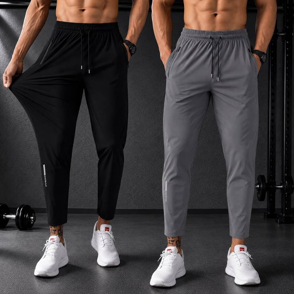 Kit 2 Calças Esportivas Dry Fit Elastano Masculina