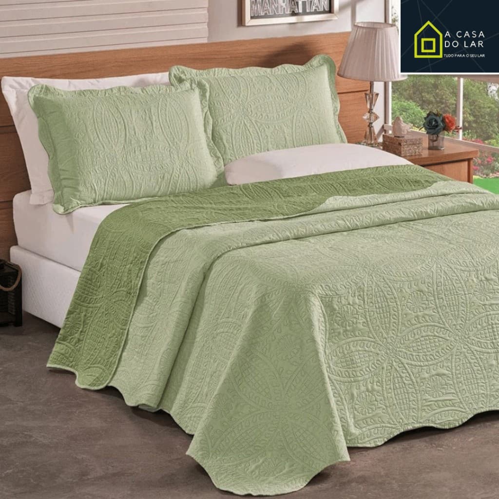 Kit Colcha Cobre Leito Casal Queen Dupla Face Estampada Matelado  2,40m x 2,60m Luxo Ideal para Inverno