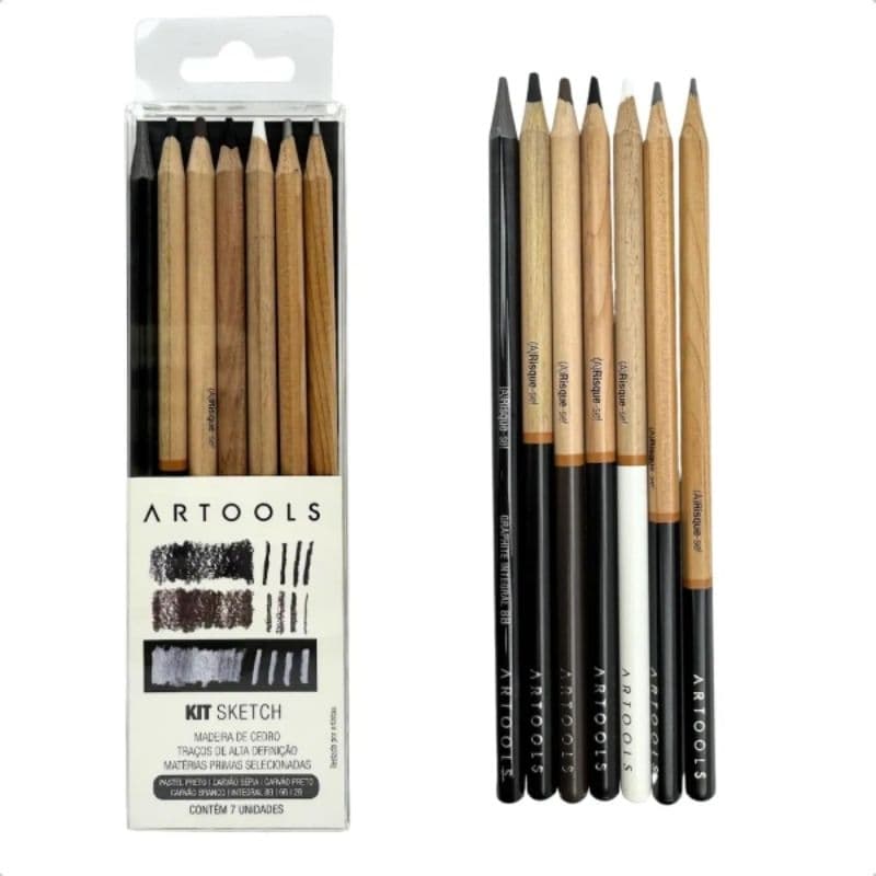 Kit Sketches Artools - 7 itens - desenho artístico/técnico