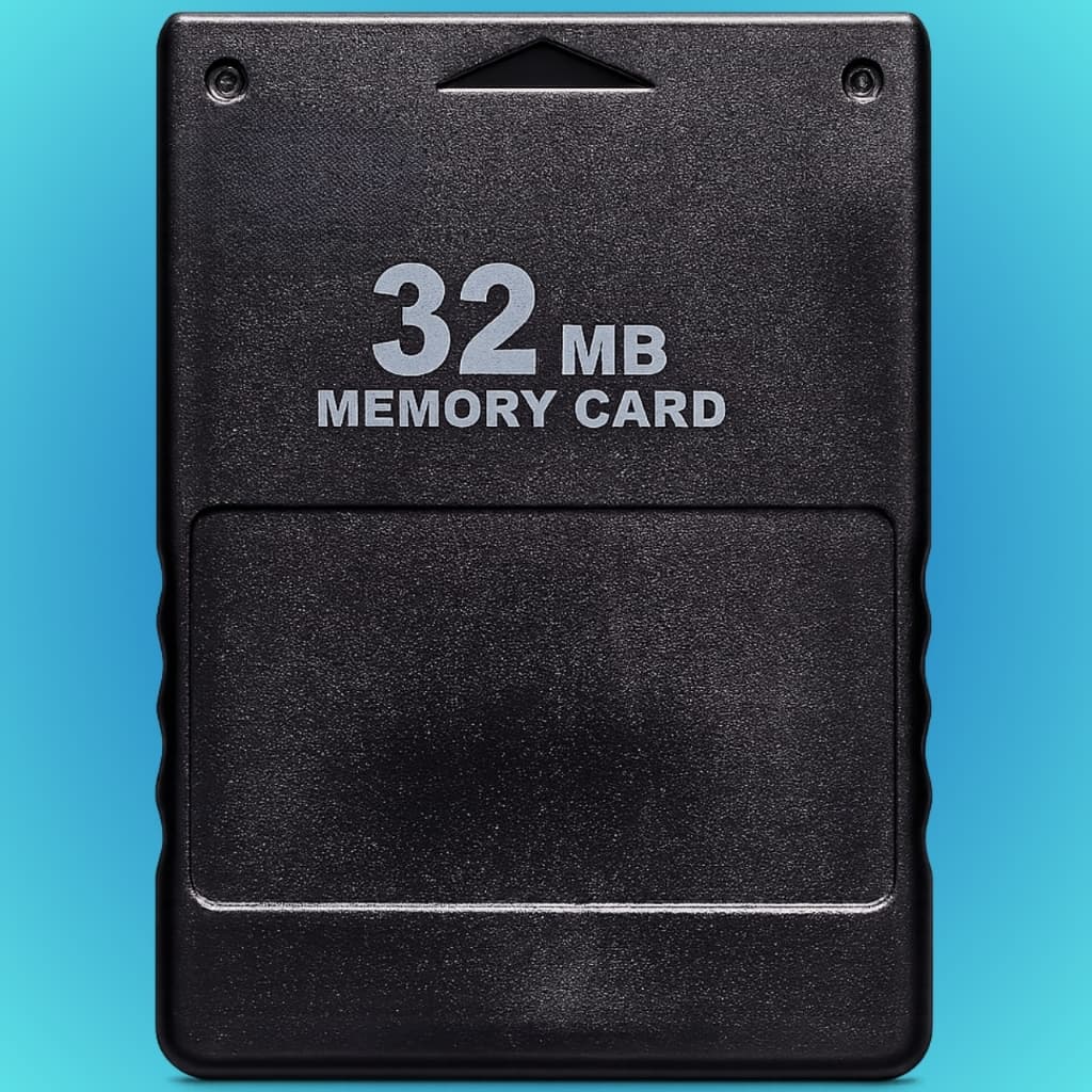 Memory Card 32MB PS2 cartão de memória para Play 2 Fat e Slim lacrado cartela amarela