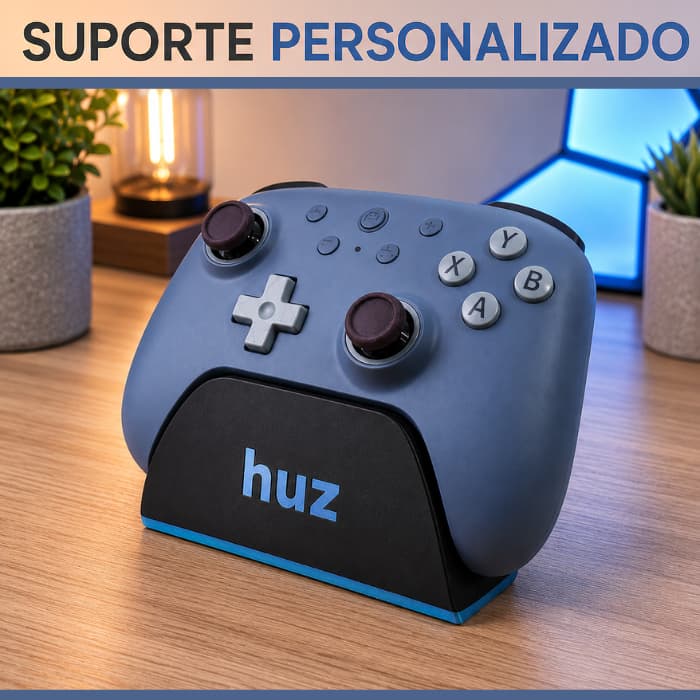 Suporte para controle 8bitdo Ultimate C/2C - Personalizado - Expositor Gamer Setup Mesa - Impressão 3D