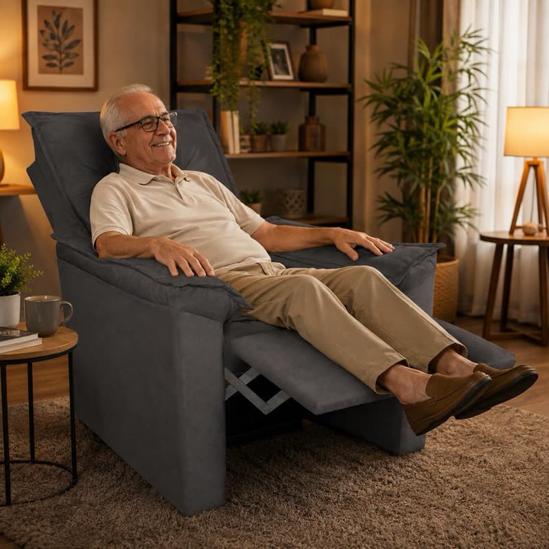 Poltrona do Papai Reclinável Premium – Super Conforto com Apoio para Pés- cílios, clínica, recepção, idoso