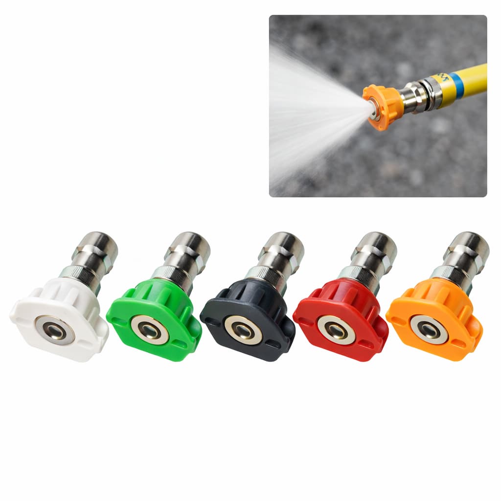 Kit 5 Bicos Inox Engate Rápido 1/4 Lavadora Alta Pressão