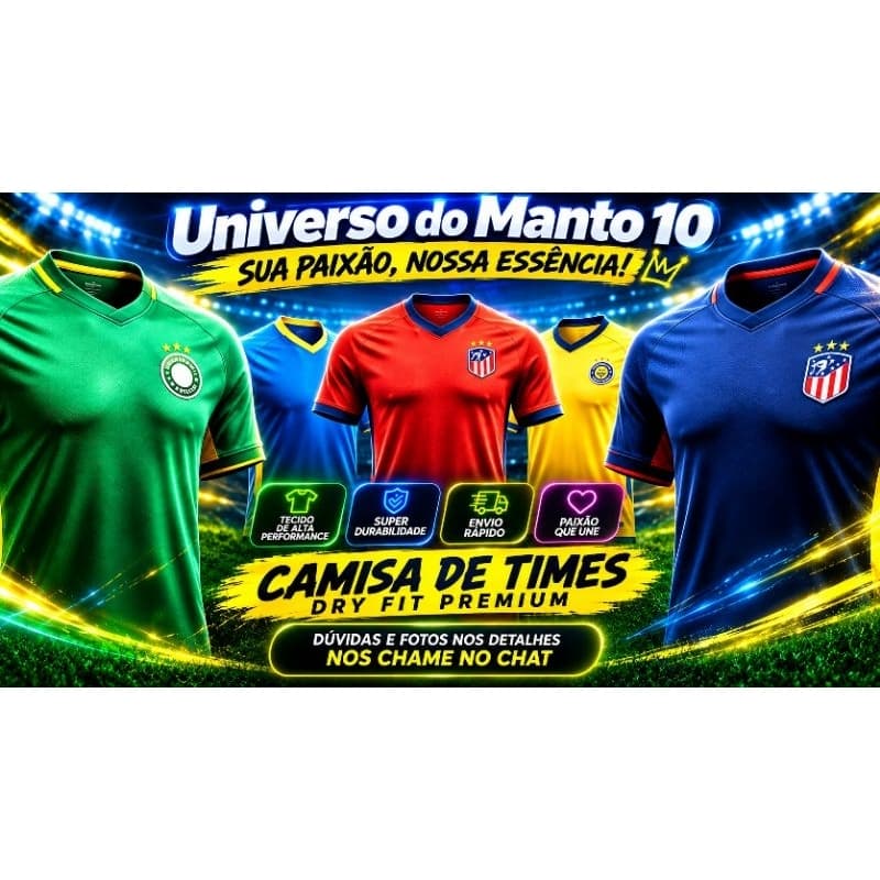 Camisa  esportiva times tecido Dry Fit Premium (leia a descrição)