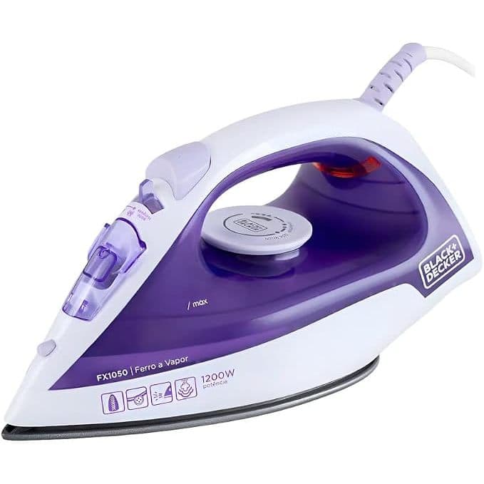 Ferro de Passar a Seco ou Vapor Cor Lavanda FX1050