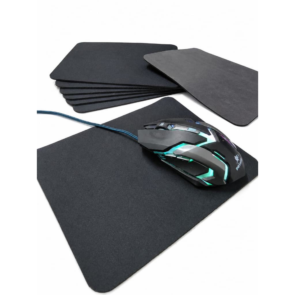 5 MOUSE PAD RETANGULAR PRETO 18X22 BASE ANTIDERRAPANTE EMPRESAS/ESCOLAS