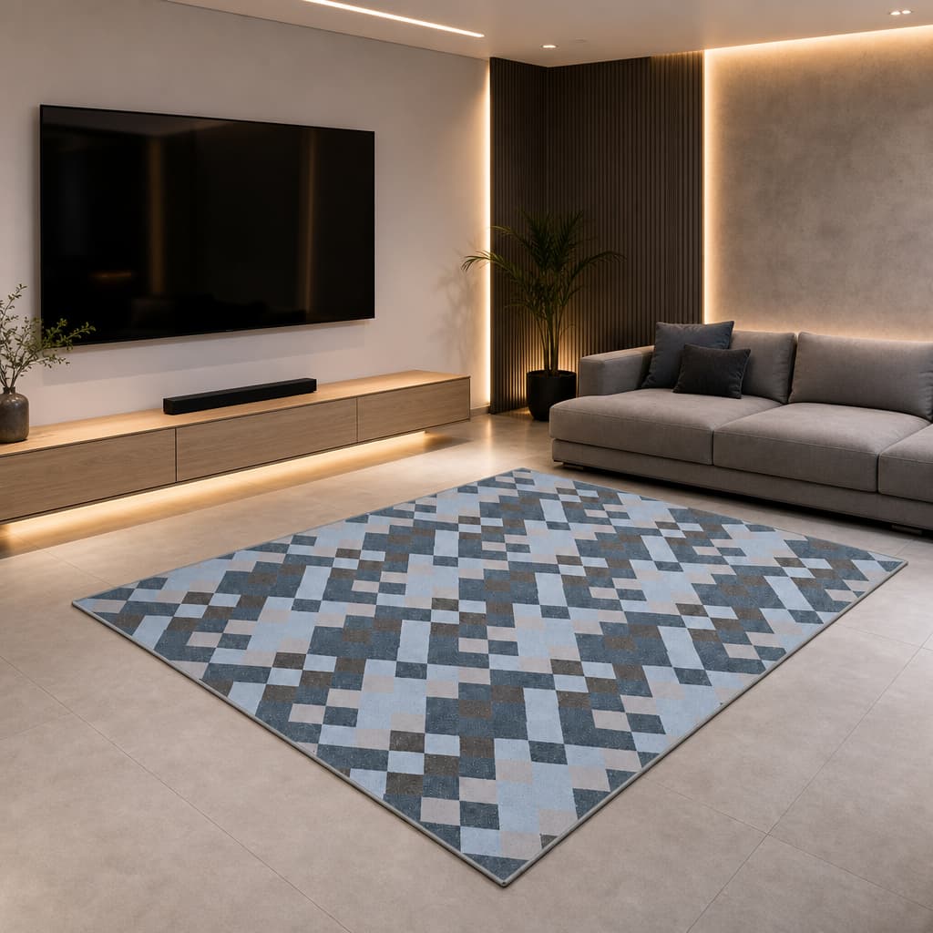 Tapete 200x300 Cinza Pratik Game Antiderrapante Macio Premium