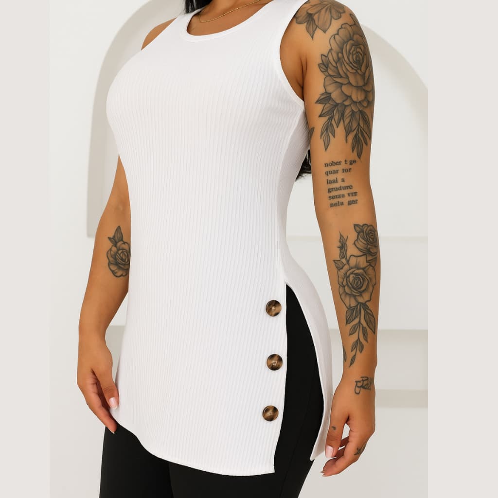 Blusa Feminina Regata Longa Veste Legging Básica Confortável Casual M G GG