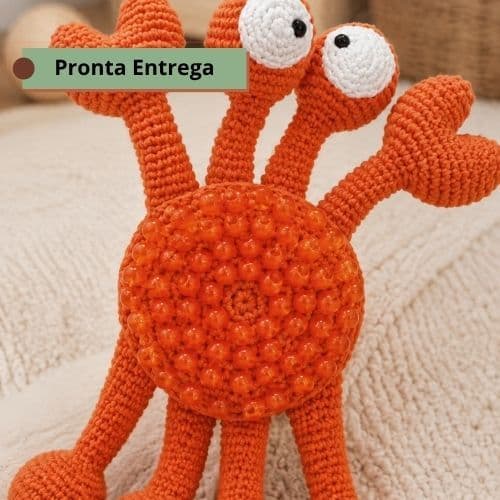 Caranguejo Sensorial em Amigurumi | Brinquedo Educativo em Crochê | Coordenação Motora | Feito à Mão