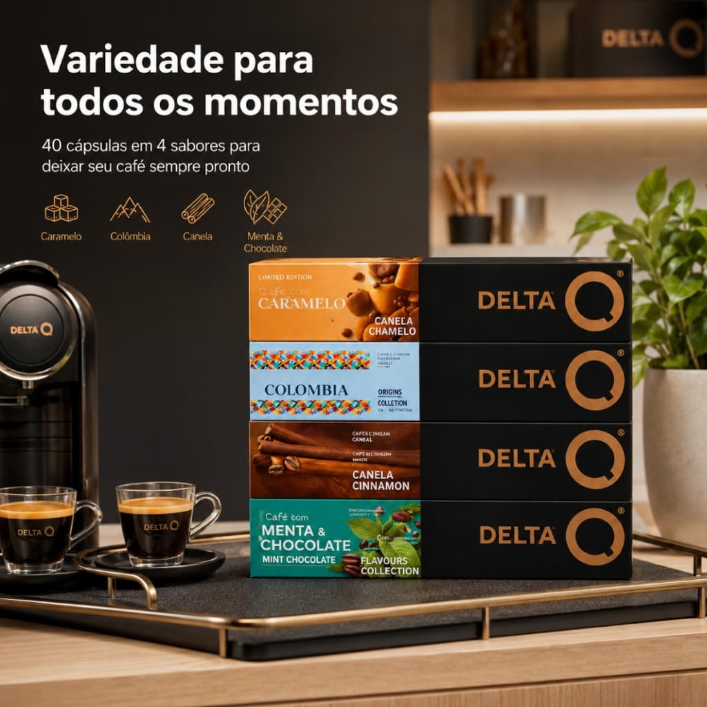 Kit 40 Cápsulas Delta Q Café Espresso Gourmet Aromático