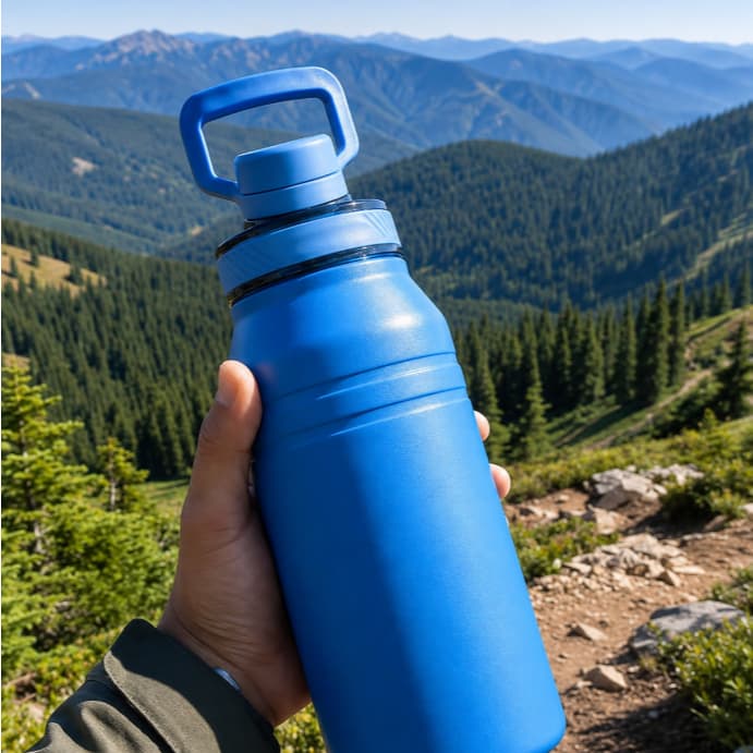 Garrafa Esportiva Térmica 800ml Aço Inox 304 com Alça Portátil | Academia Trabalho Viagem