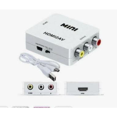 HDTV2AV Mini Adaptador Conversor Hd Video 1080P HdmI To Av A interface para TV antiga é RCA