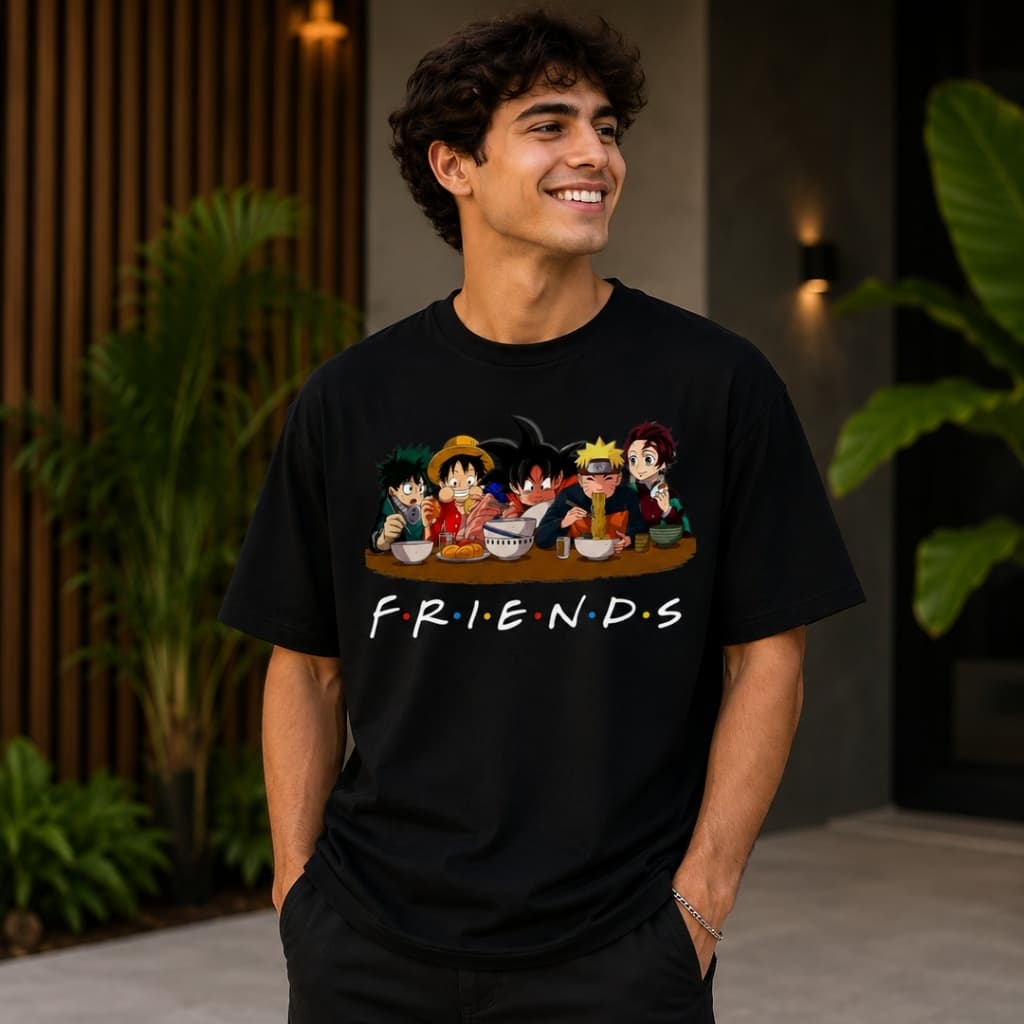 Camiseta Premium camisa unissex friends dragon ball lançamento infantil adulto Plus size