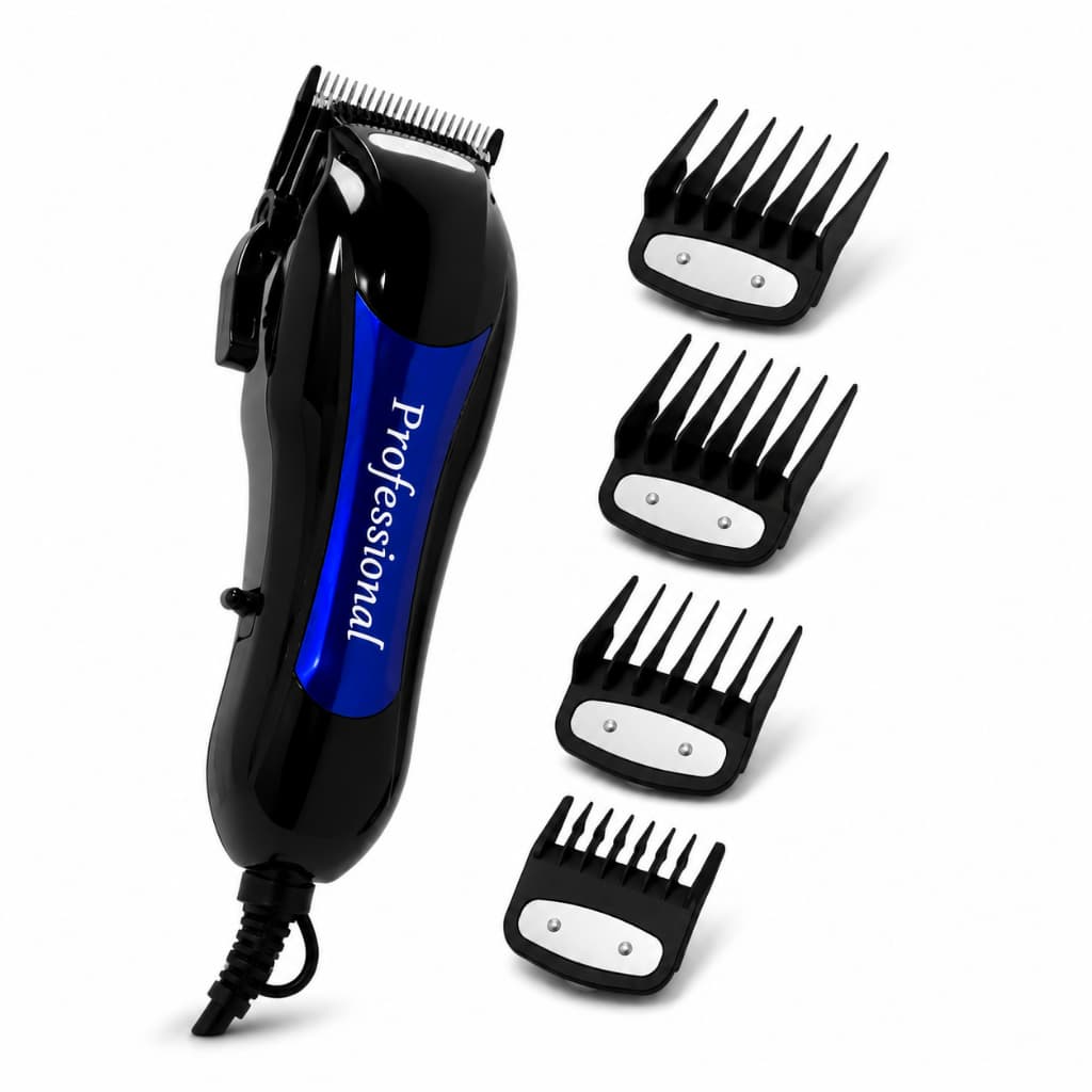 Máquina de Cortar Cabelo Knup QR-86A Profissional Com Fio 127V Aparador Barba Kit Completo Tesoura