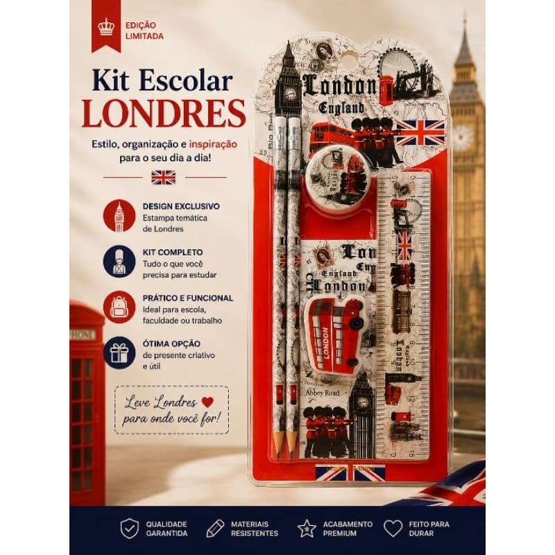 Kit Escolar Londres – Edição Limitada