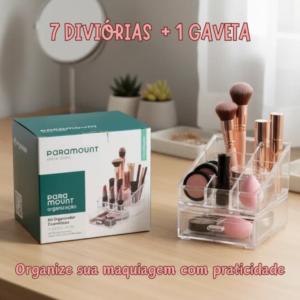 Organizador de Maquiagem Cosméticos Batom com Gaveta Paramount