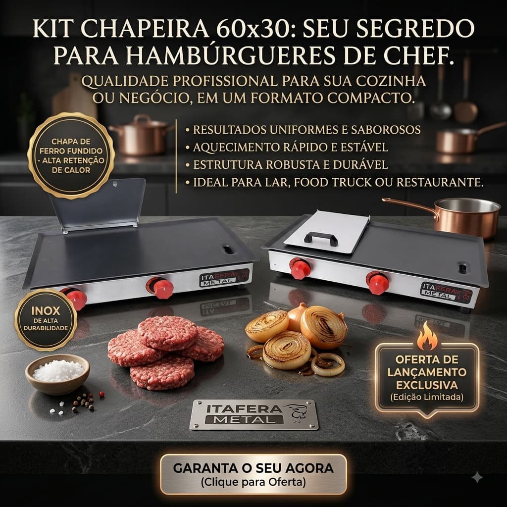 Chapeira Chapa Lanche Hot Dog C/prensa 30x60 Inox À Gás 2q P