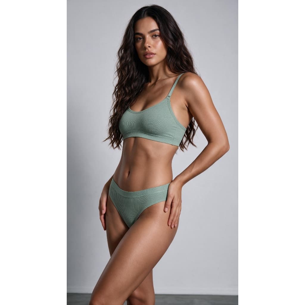 Calcinha Tanga Canelada Cotton Macia Confortável Feminina para Uso Diário