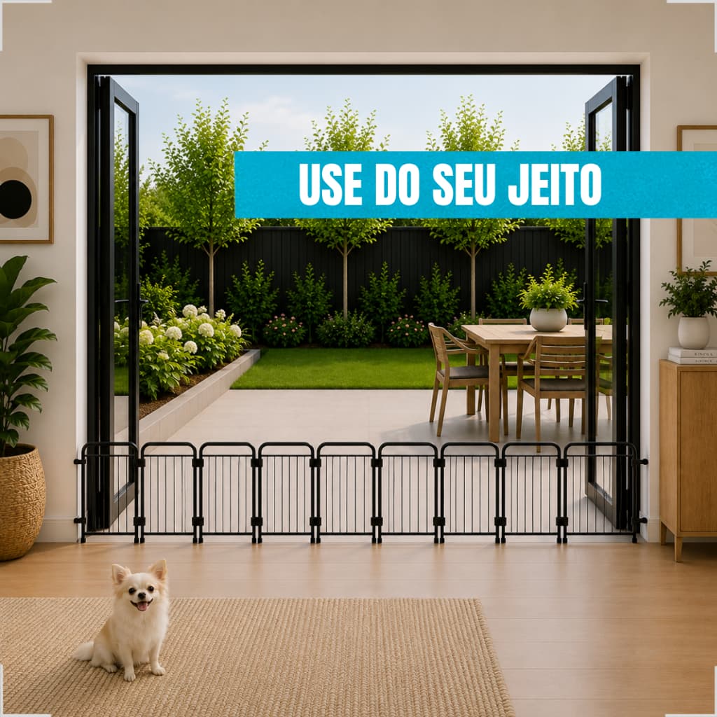 Divisória Pet Dobrável para Cachorro Cercado Modular para Casa Envio Imediato